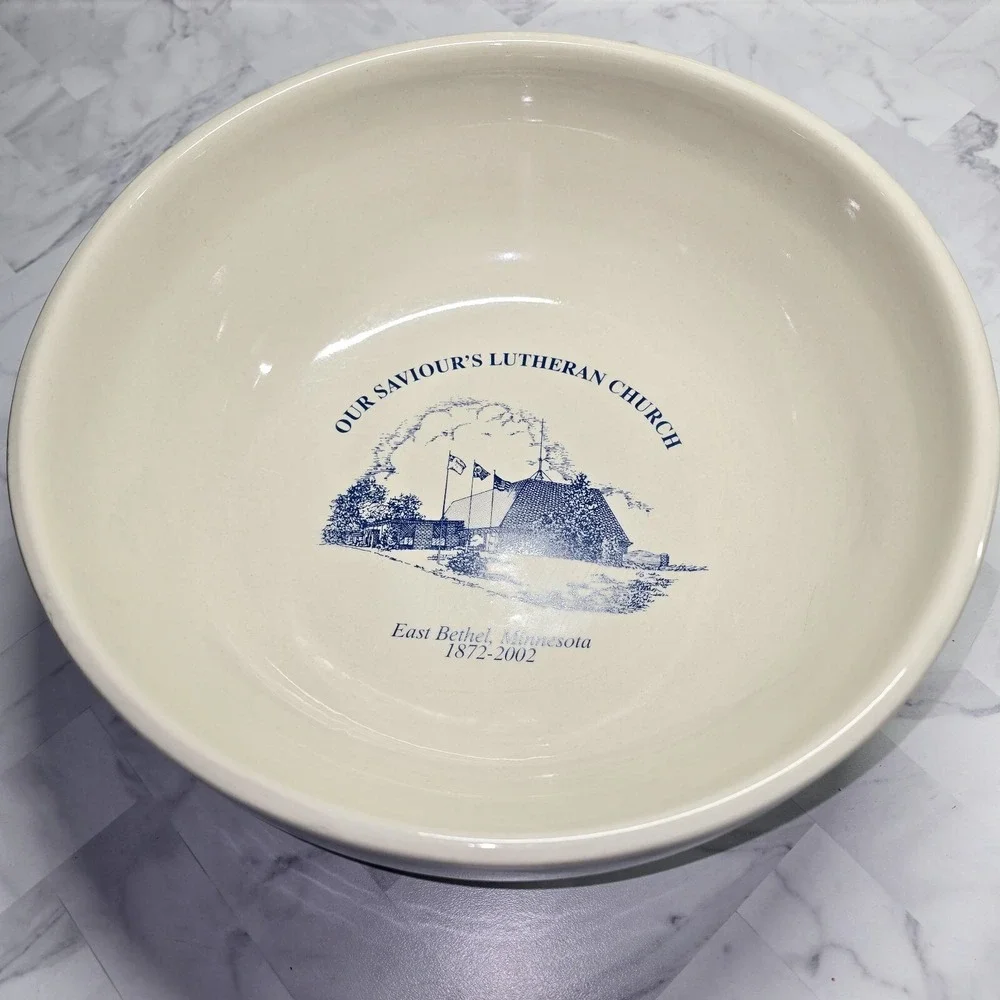 Our Savior's Lutheran Church Pottery‎ Bowl East Bethel MN 10.75